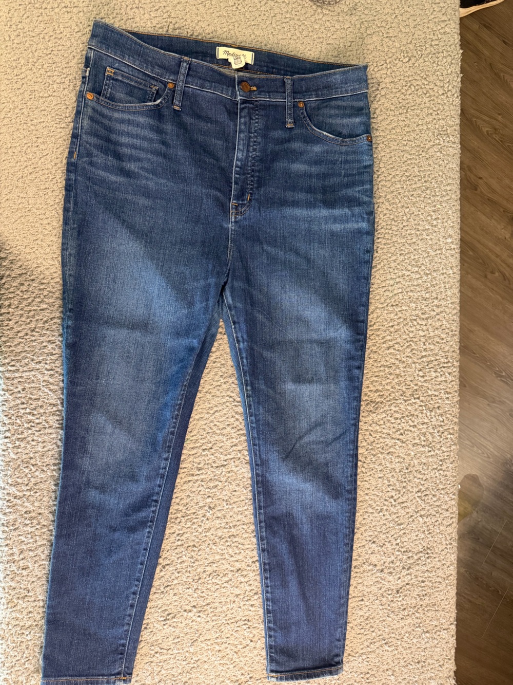 Madewell Women's Skinny Jeans in Dark Blue Wash
